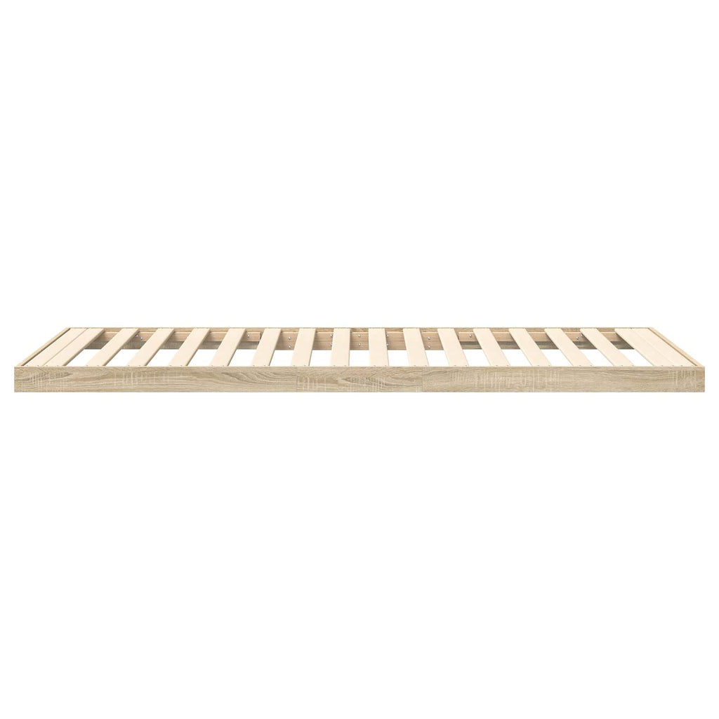 Bodenbettrahmen Sonoma-Eiche 90 x 200 cm Holzwerkstoff