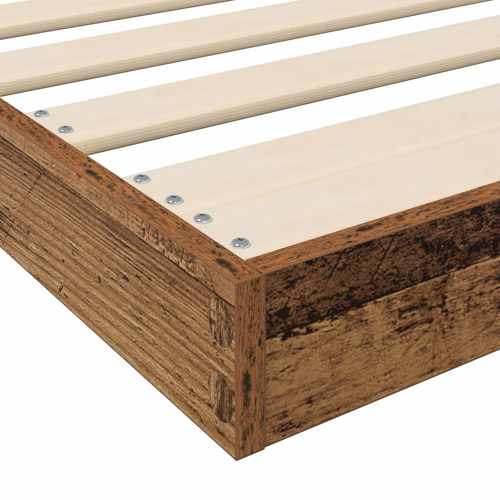 Bodenbettrahmen Altholz 90 x 200 cm Holzwerkstoff