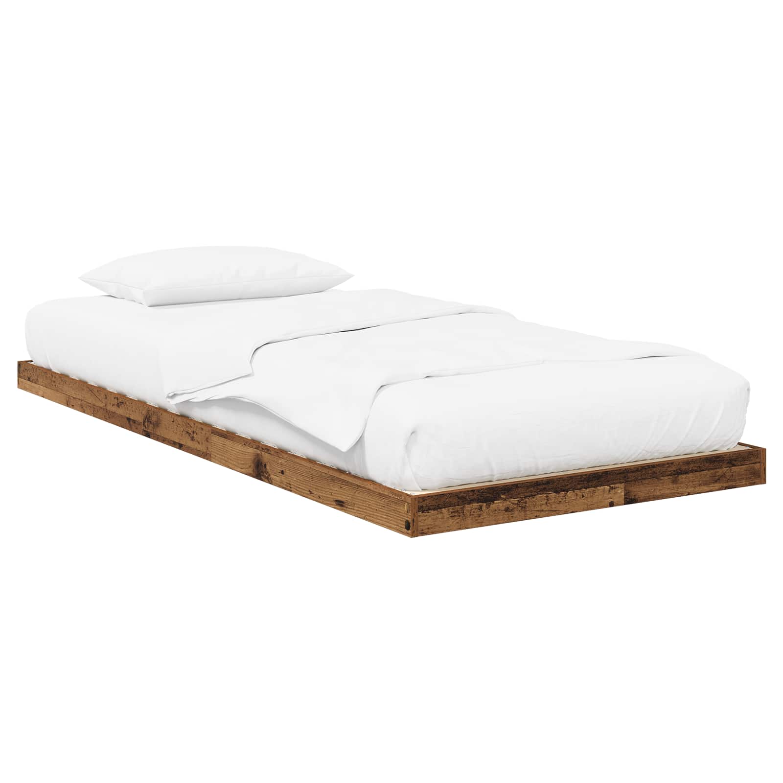 Bodenbettrahmen Altholz 90 x 200 cm Holzwerkstoff