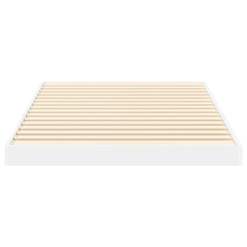 Bodenbettrahmen Weiß 100 x 200 cm Holzwerkstoff