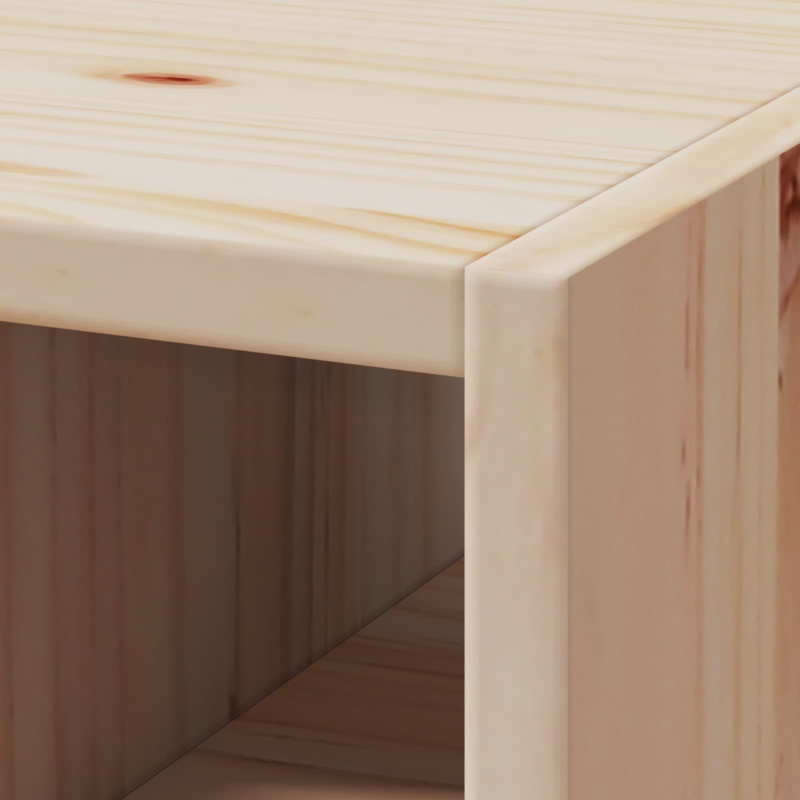 Weinregal 2 pcs Natur 56 x 25 x 56 cm Massives Kiefernholz