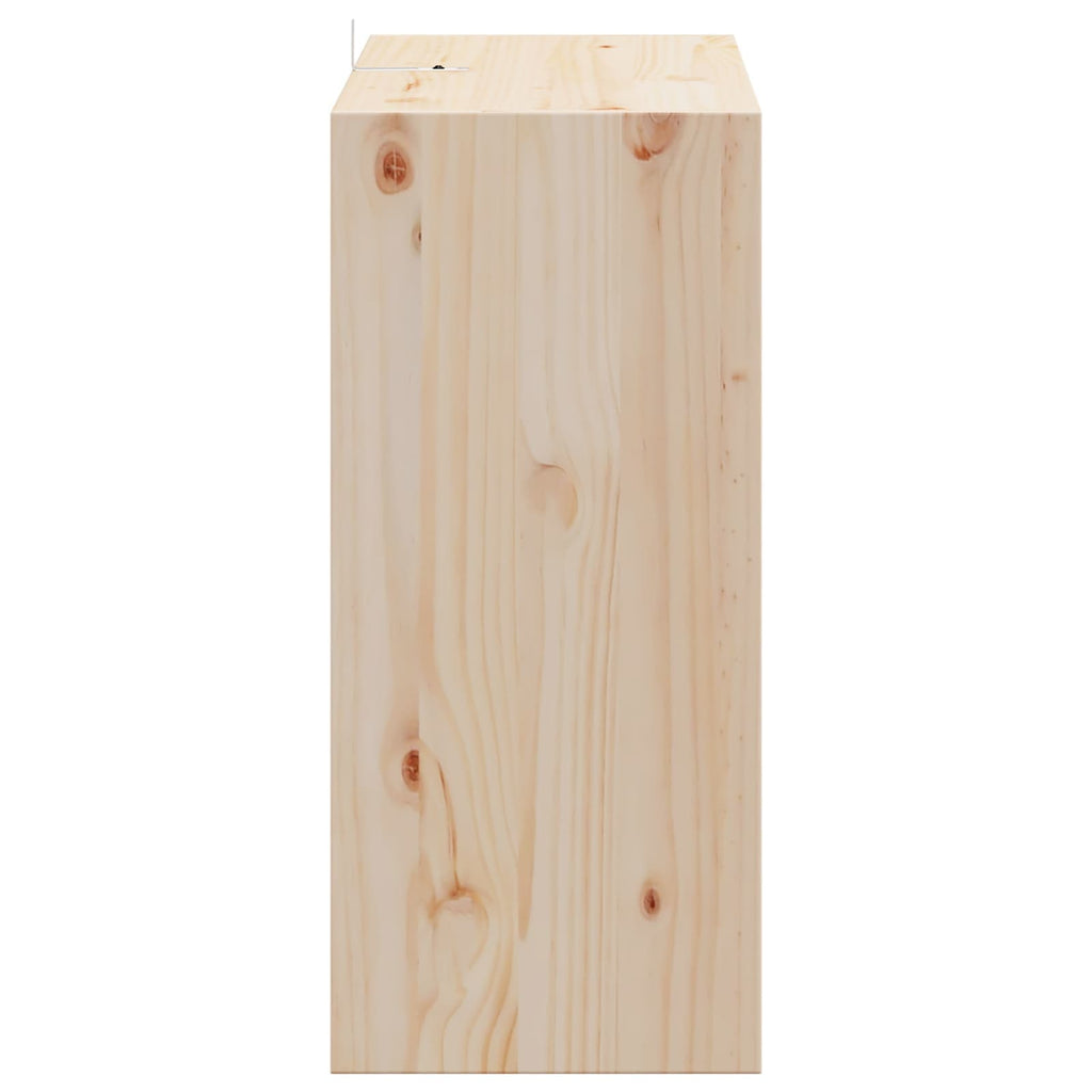 Weinregal 2 pcs Natur 56 x 25 x 56 cm Massives Kiefernholz