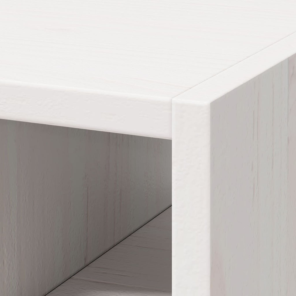 Weinregal 2 pcs Weiß 56 x 25 x 56 cm Massives Kiefernholz
