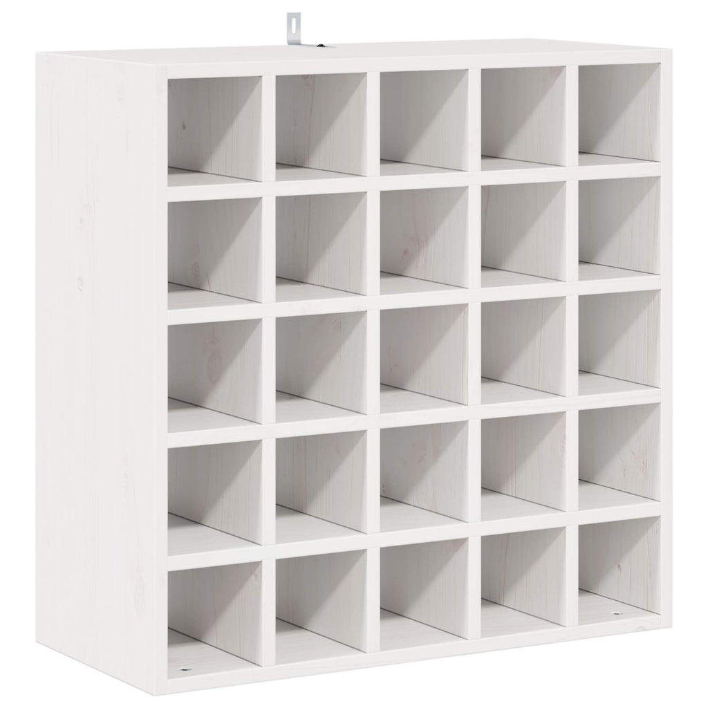 Weinregal 2 pcs Weiß 56 x 25 x 56 cm Massives Kiefernholz