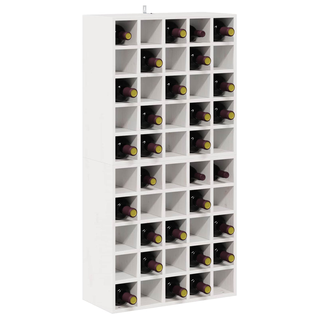 Weinregal 2 pcs Weiß 56 x 25 x 56 cm Massives Kiefernholz