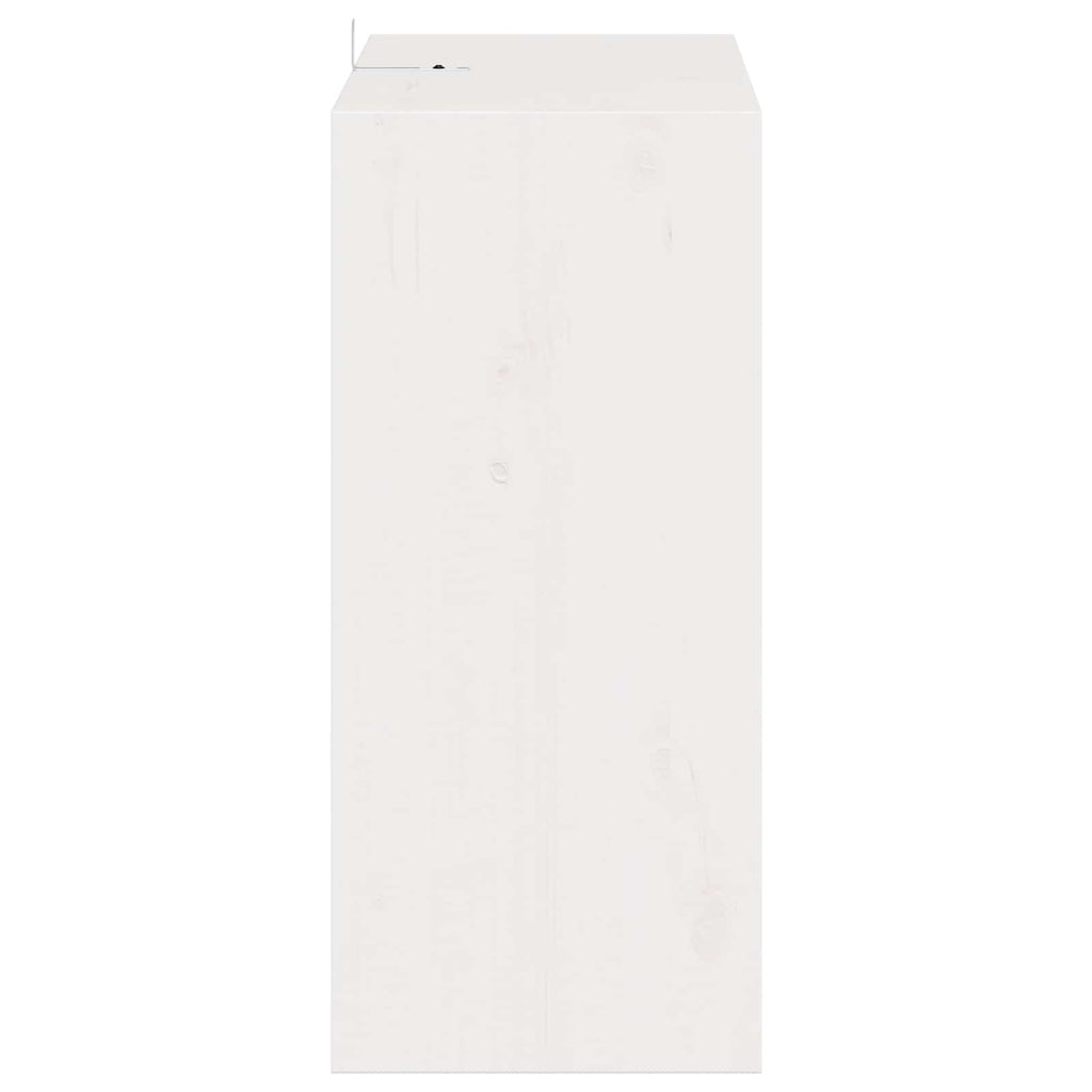 Weinregal 2 pcs Weiß 56 x 25 x 56 cm Massives Kiefernholz