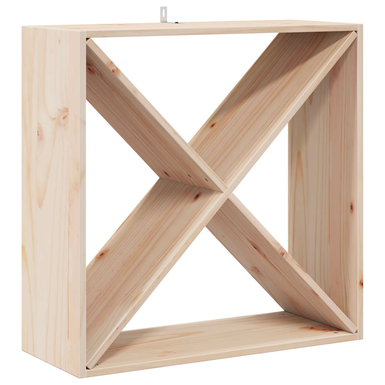 Weinregal 2 pcs Natur 62 x 25 x 62 cm Massives Kiefernholz