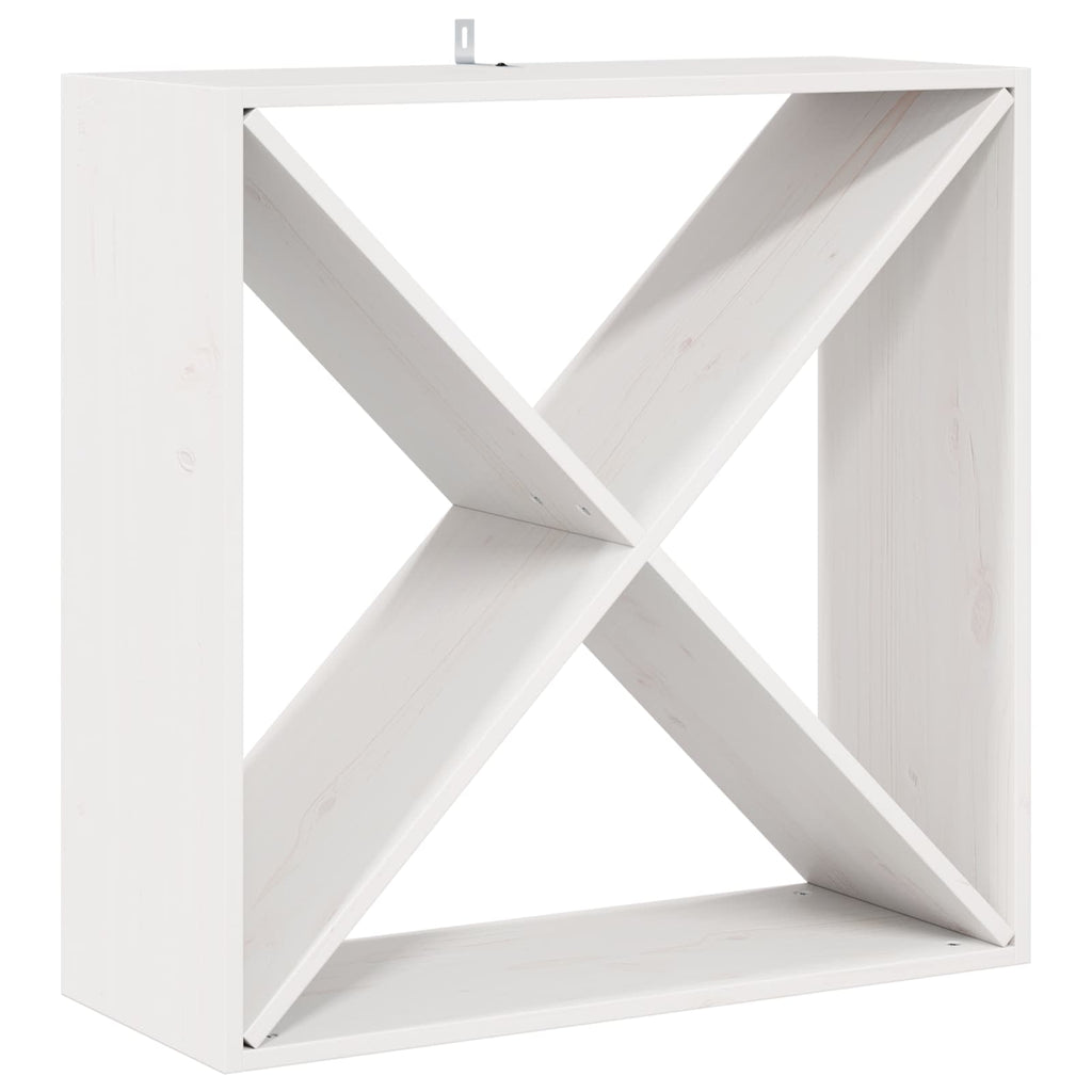 Weinregal 2 pcs Weiß 62 x 25 x 62 cm Massives Kiefernholz