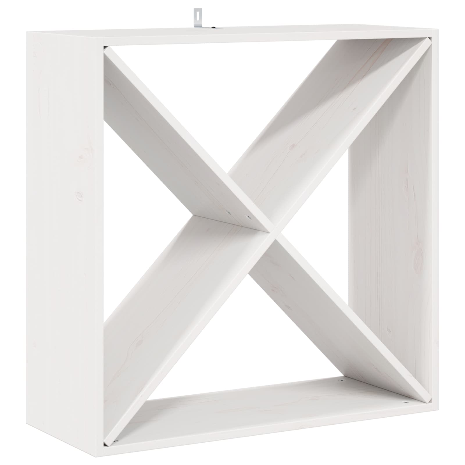 Weinregal 2 pcs Weiß 62 x 25 x 62 cm Massives Kiefernholz