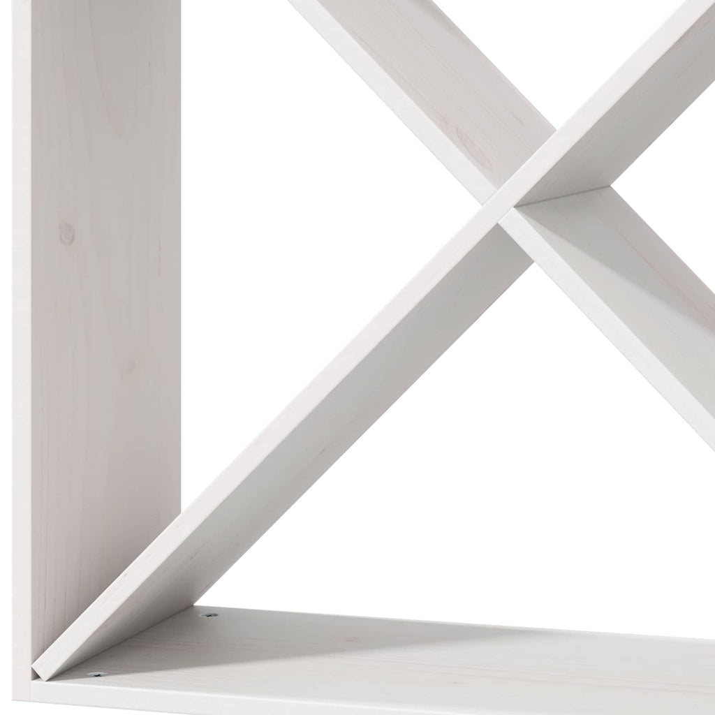 Weinregal 4 pcs Weiß 62 x 25 x 62 cm Massives Kiefernholz