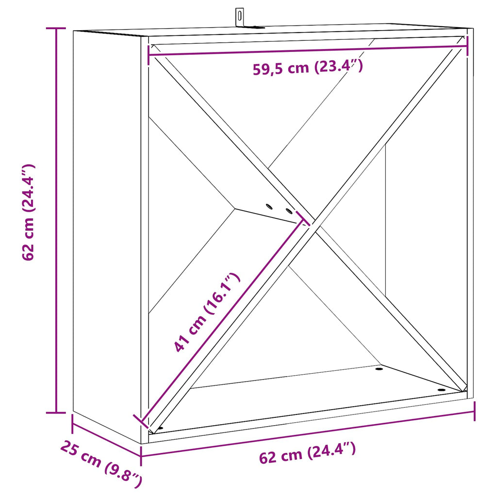 Weinregal 4 pcs Weiß 62 x 25 x 62 cm Massives Kiefernholz