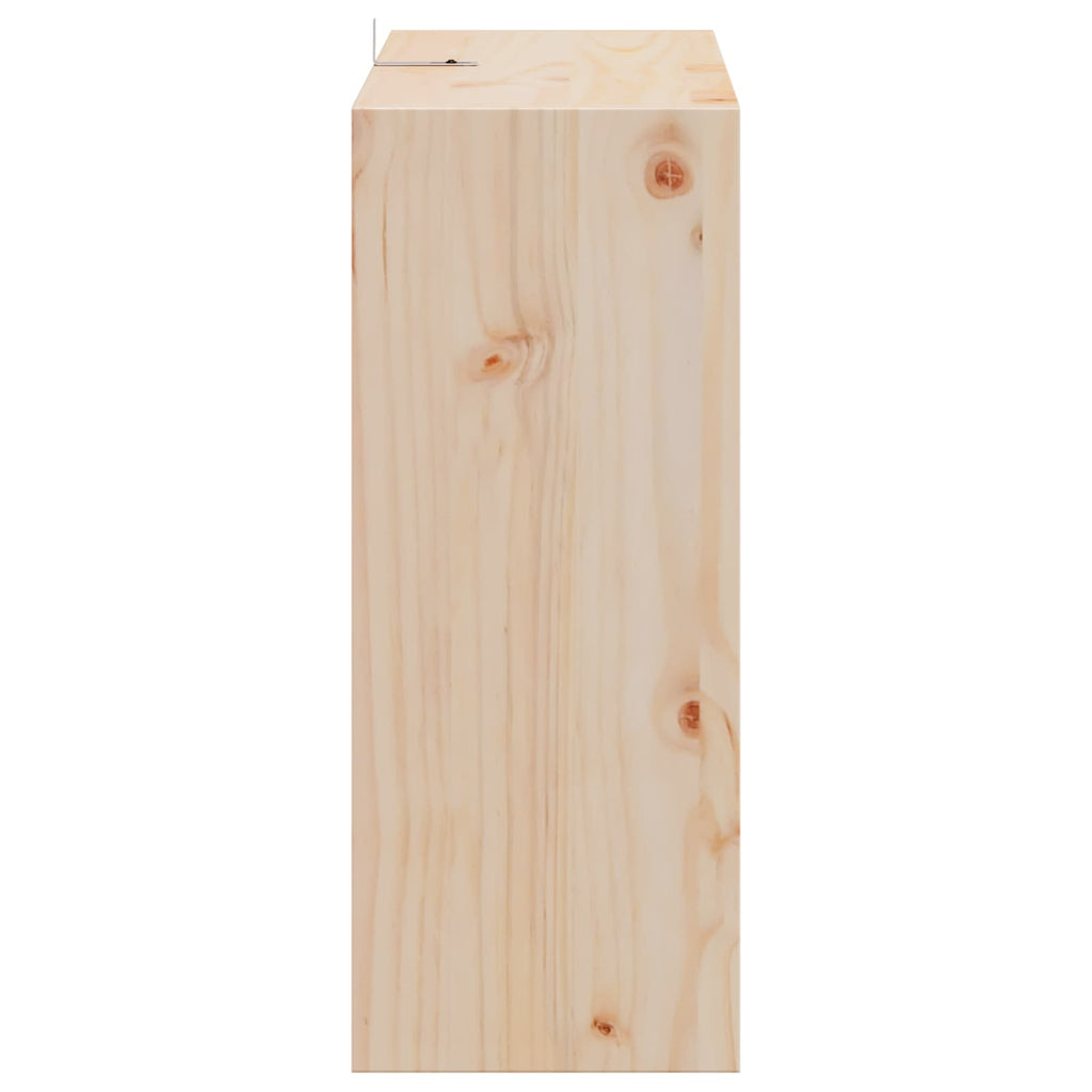 Weinregal 2 pcs Natur 62 x 25 x 62 cm Massives Kiefernholz