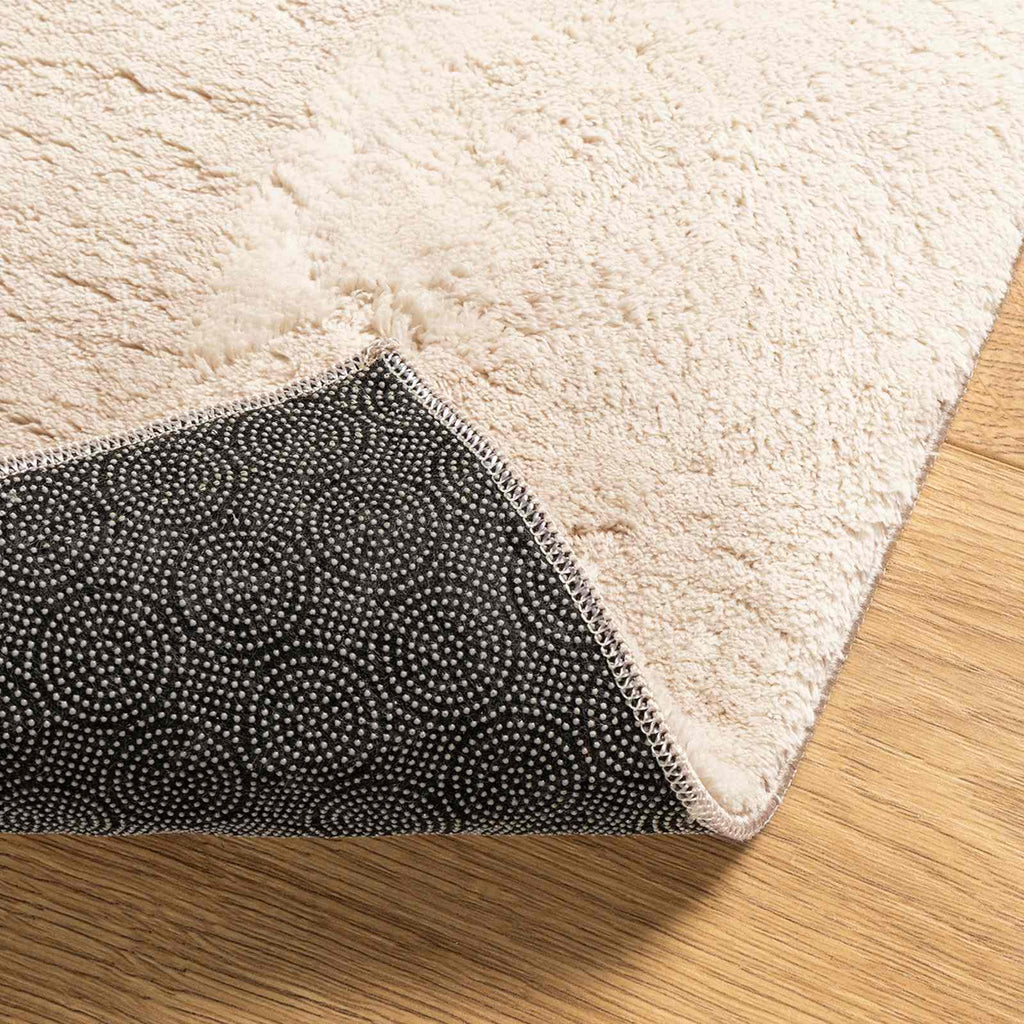 Mittlerer Flor weicher und waschbarer Teppich HUARTE Beige