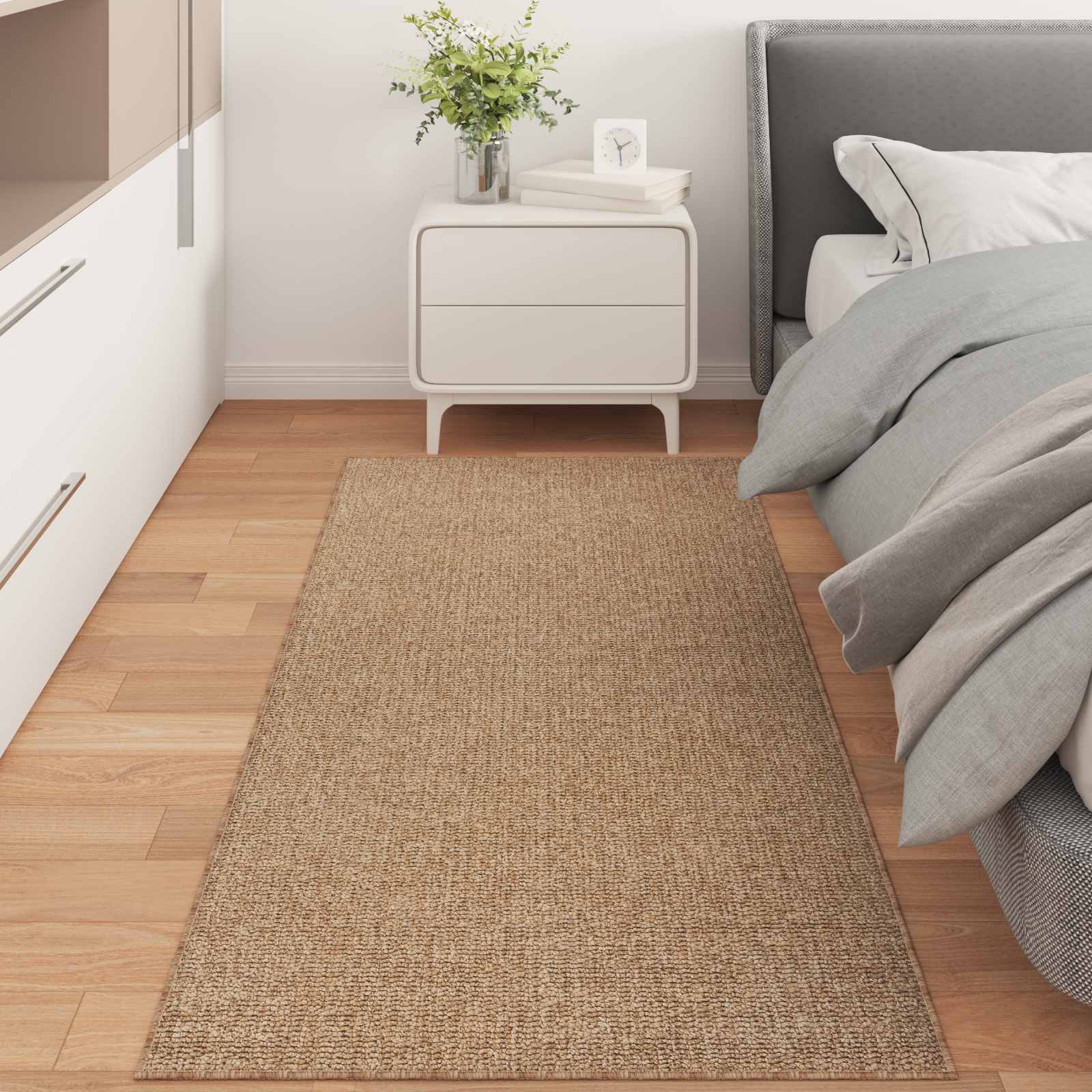Bereichsteppiche Rechtwinklig AGIRA Natur 150 x 80 cm Polyester