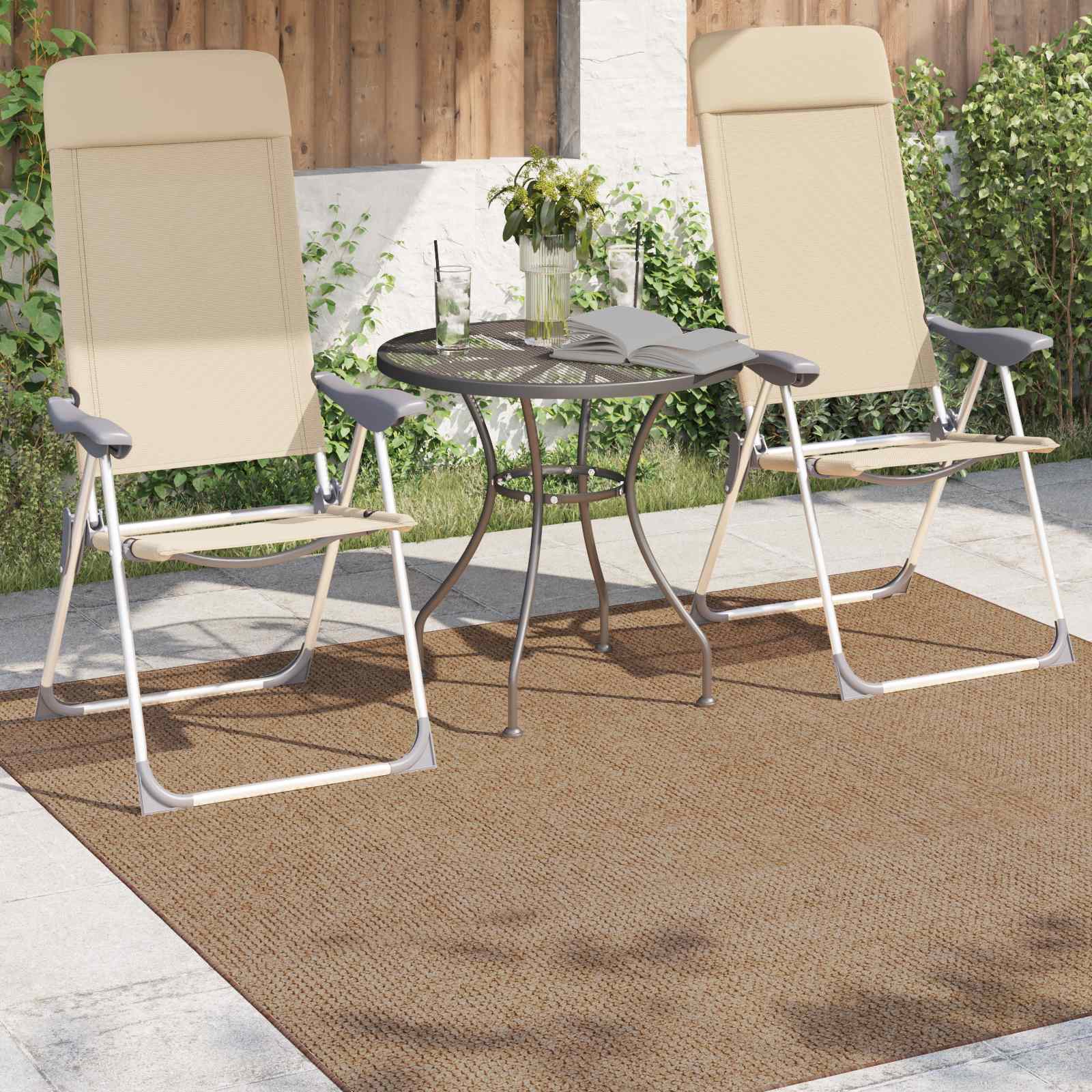 Bereichsteppiche Quadratisch AGIRA Natur 200 x 200 cm Polyester