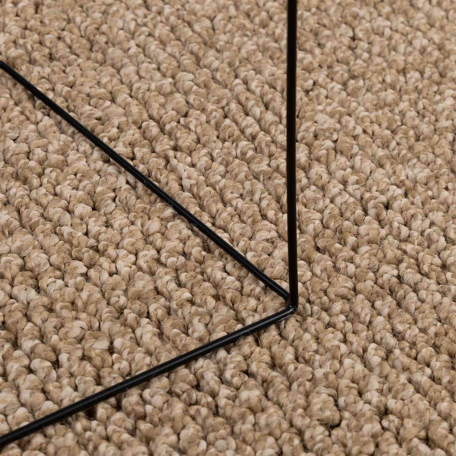 Bereichsteppiche Rund AGIRA Natur Ø 120 CM Polyester