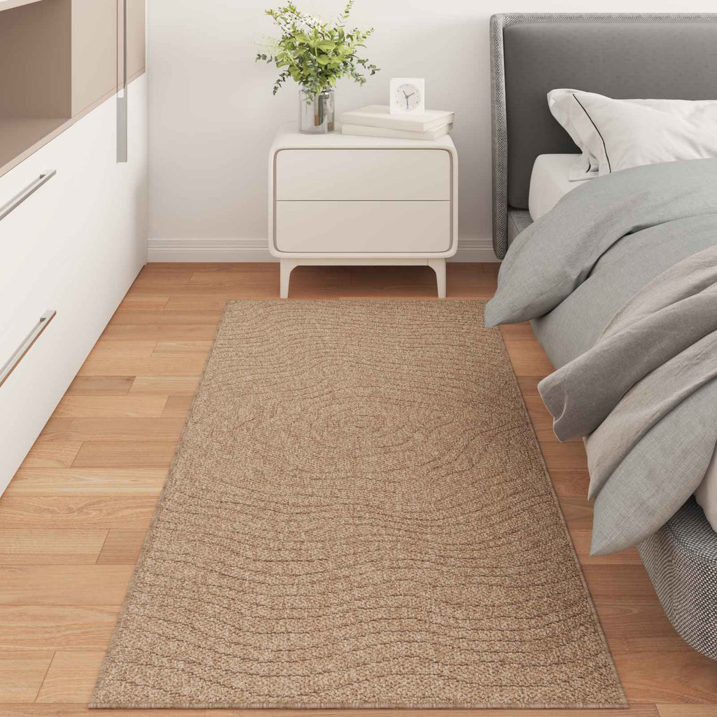 Bereichsteppiche Moiré AGIRA Natur 200 x 80 cm Polyester