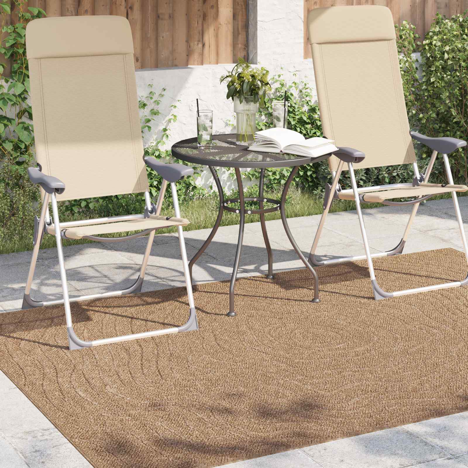 Bereichsteppiche Moiré AGIRA Natur 200 x 140 cm Polyester