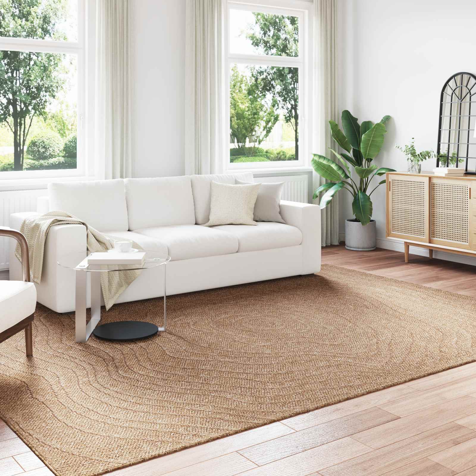 Bereichsteppiche Moiré AGIRA Natur 280 x 200 cm Polyester