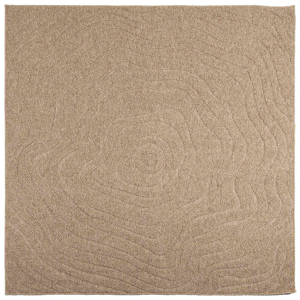 Bereichsteppiche Moiré AGIRA Natur 120 x 120 cm Polyester