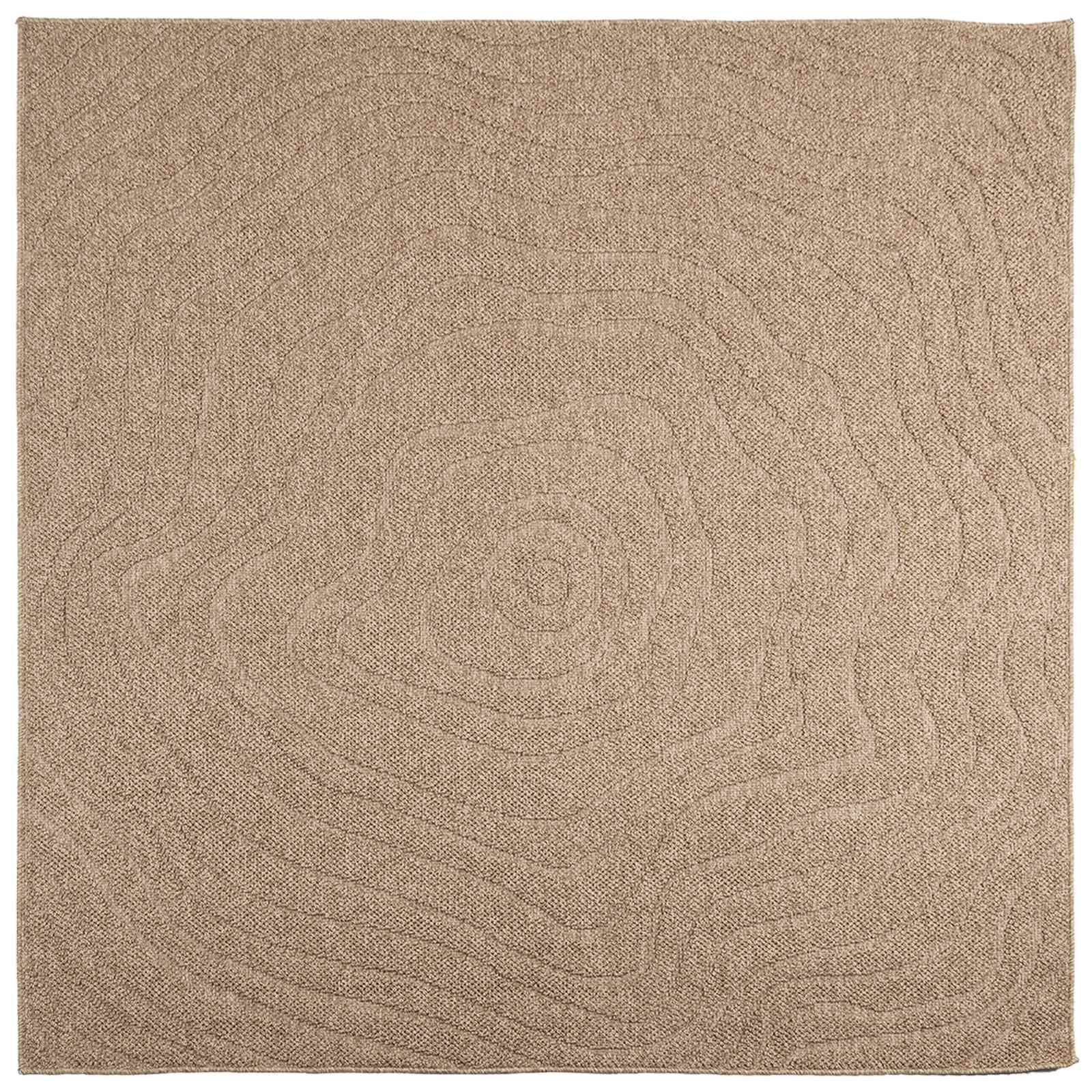 Bereichsteppiche Moiré AGIRA Natur 240 x 240 cm Polyester