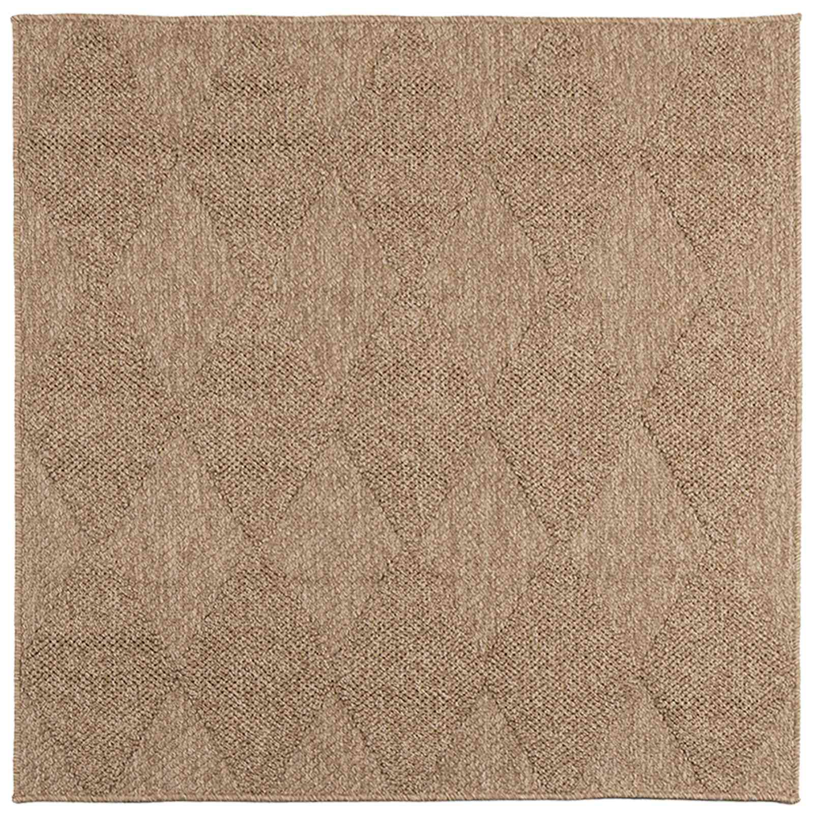 Bereichsteppiche Quadratisch AGIRA Natur 240 x 240 cm Polyester