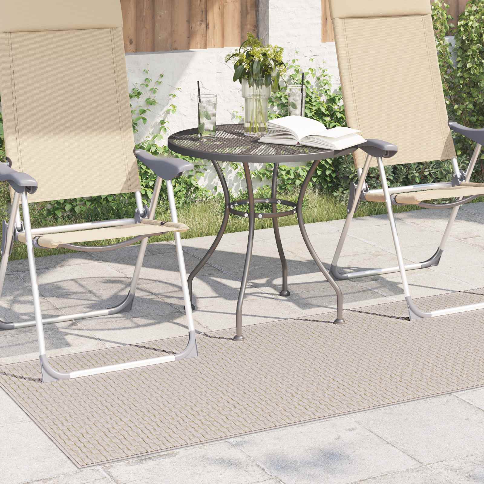 Bereichsteppiche Rechtwinklig FARO Creme 200 x 80 cm Polyester