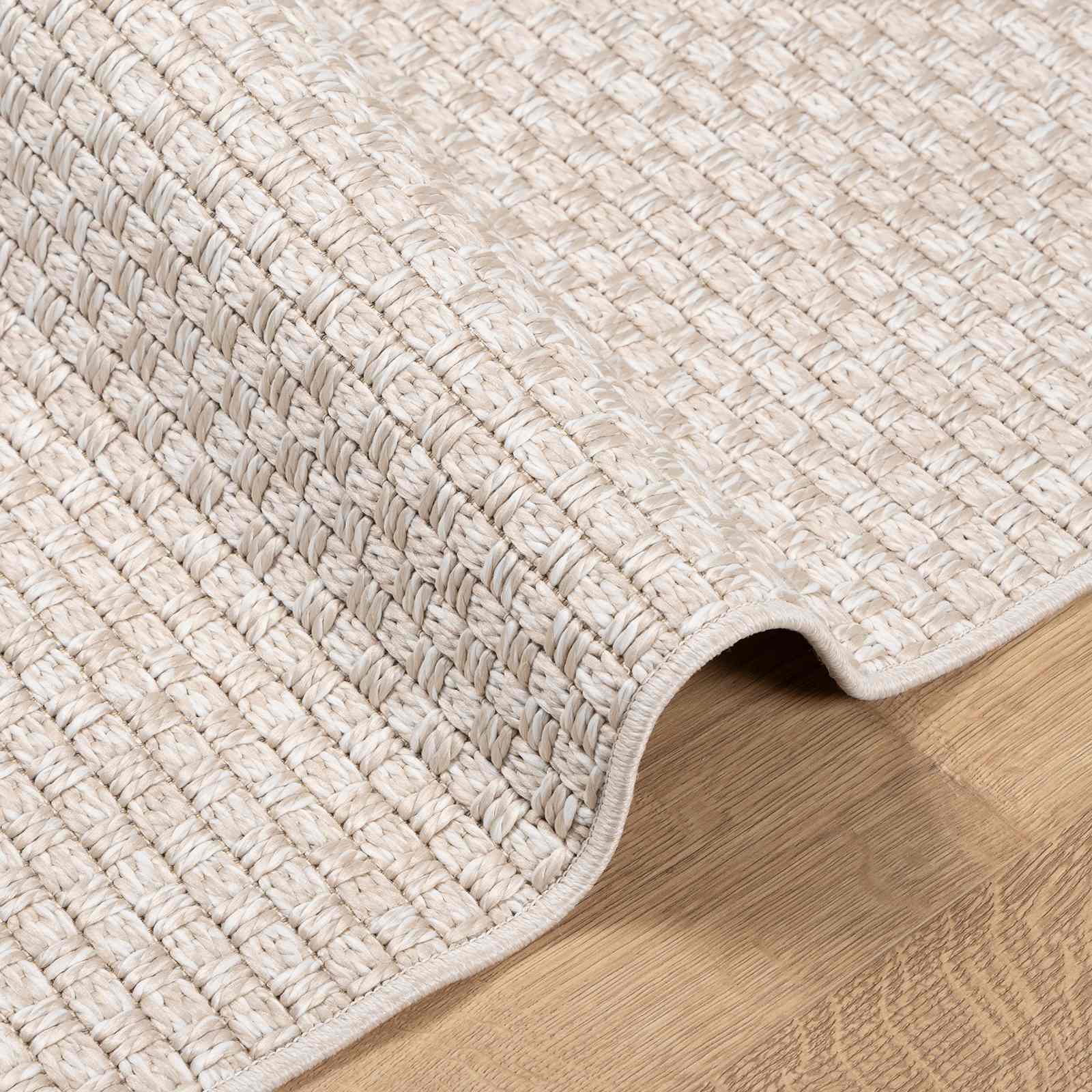 Bereichsteppiche Quadratisch FARO Creme 120 x 120 cm Polyester