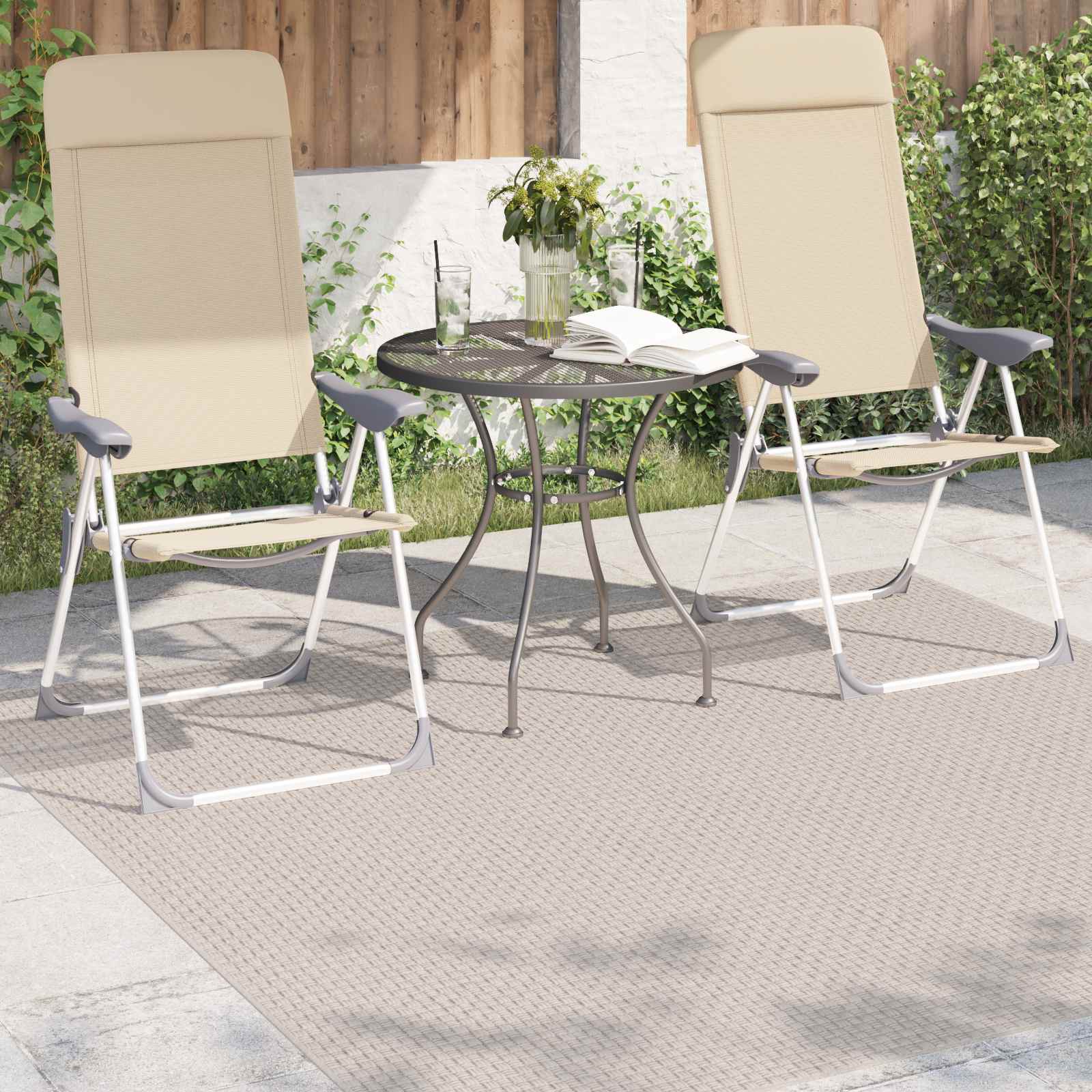 Bereichsteppiche Quadratisch FARO Creme 120 x 120 cm Polyester