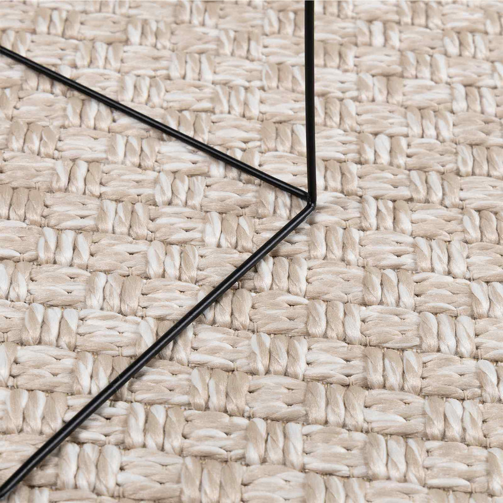 Bereichsteppiche Quadratisch FARO Creme 240 x 240 cm Polyester