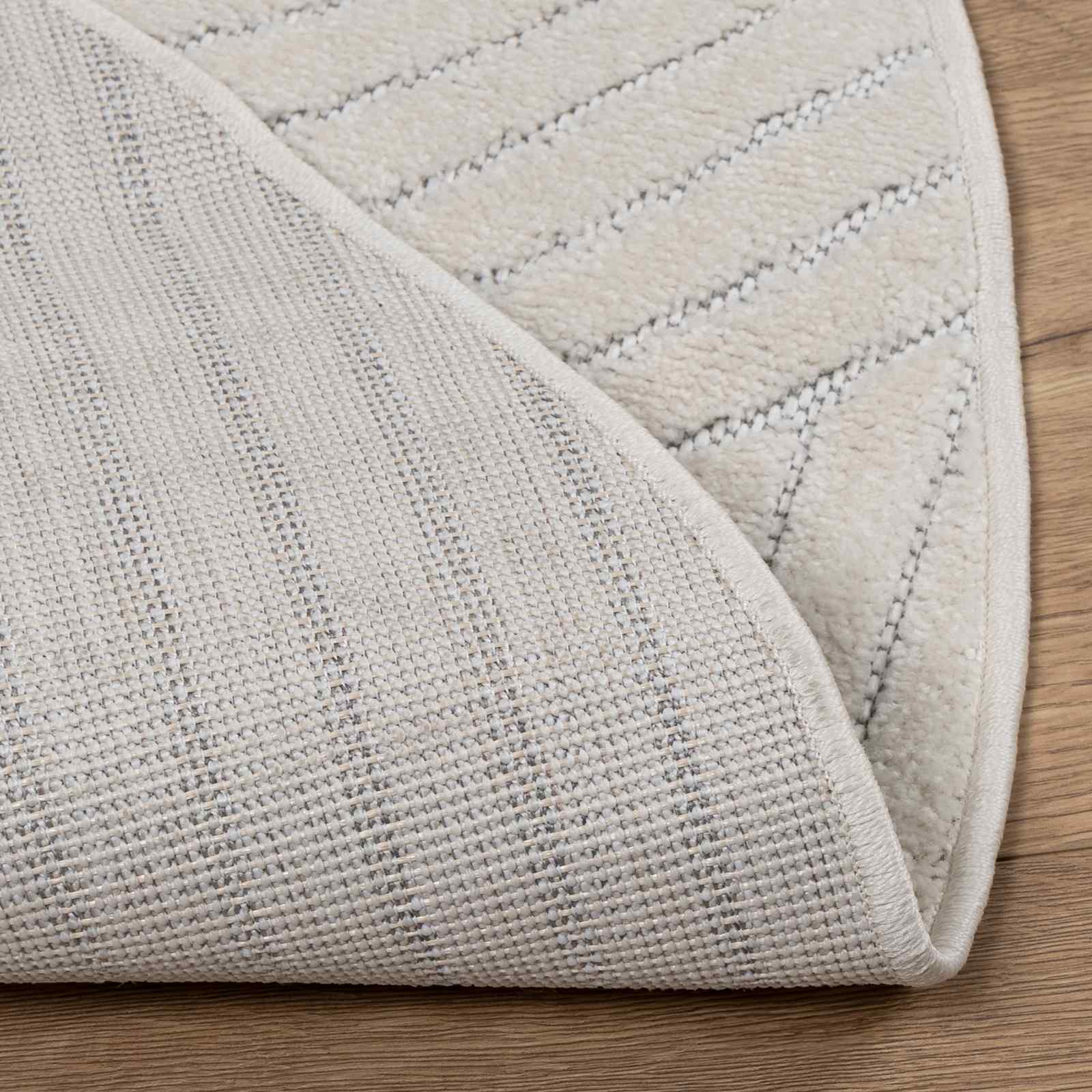 Bereichsteppiche Rund PALMERAS Creme Ø 120 CM Polyester