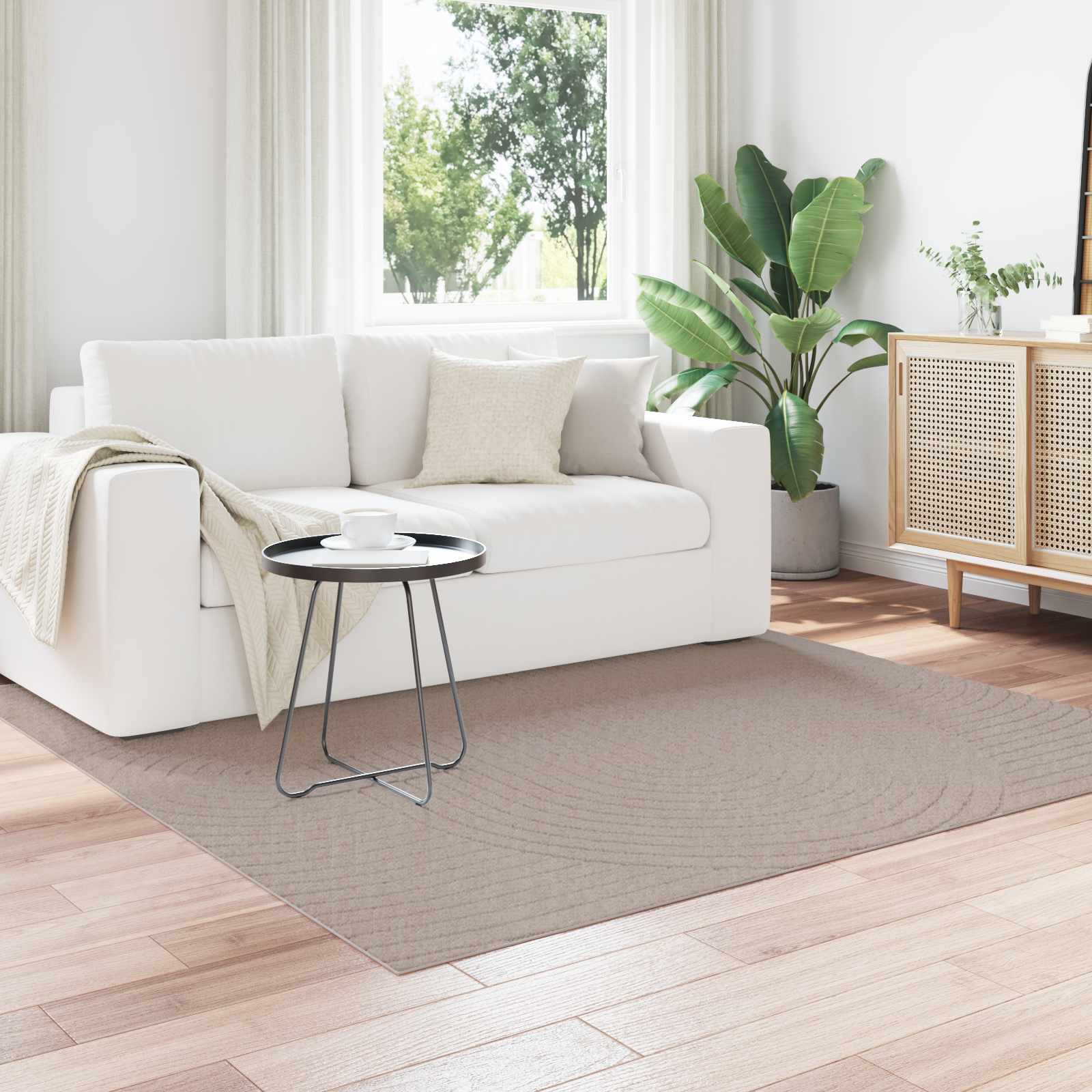Bereichsteppiche PALMERAS Beige 200 x 200 cm Polyester