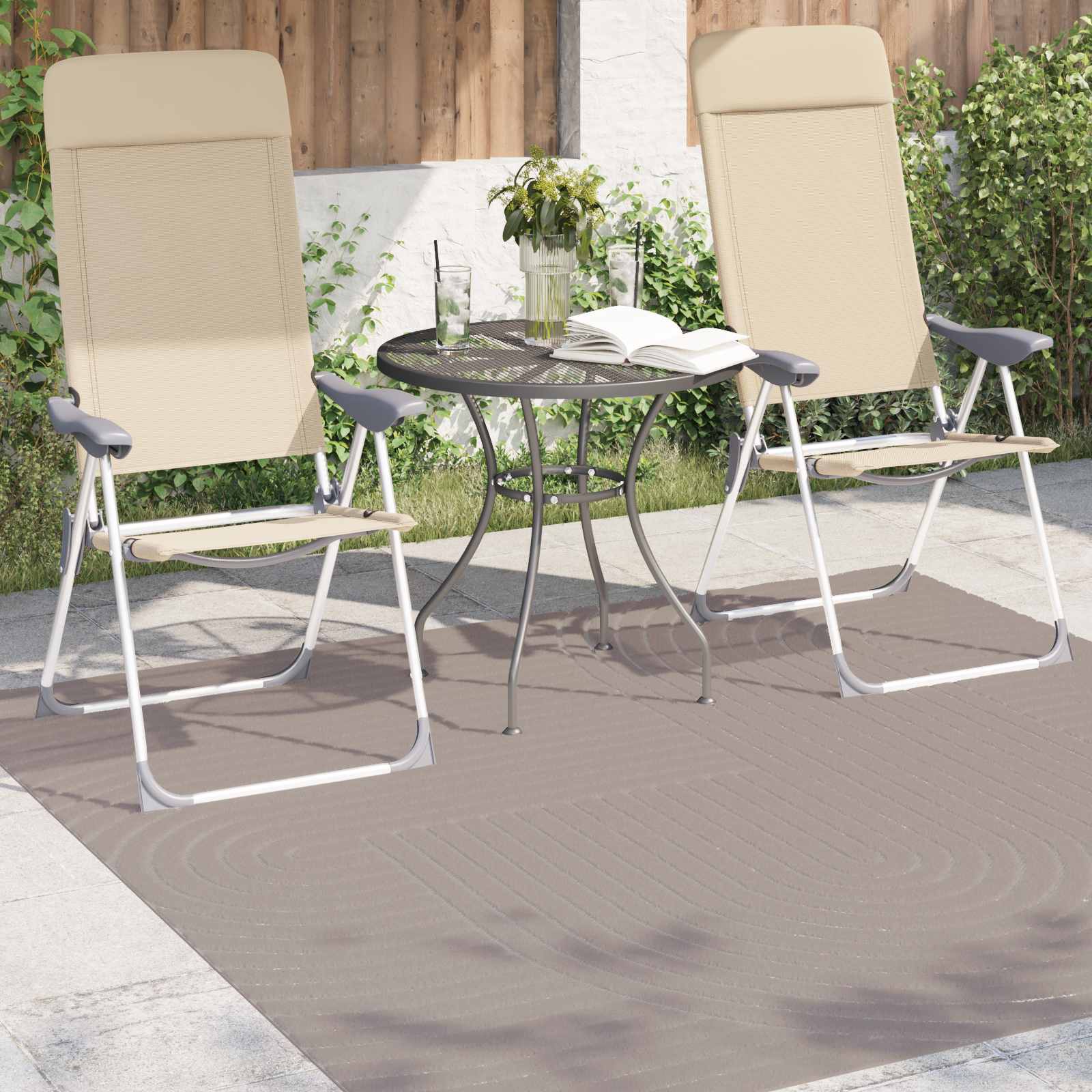Bereichsteppiche PALMERAS Beige 200 x 200 cm Polyester