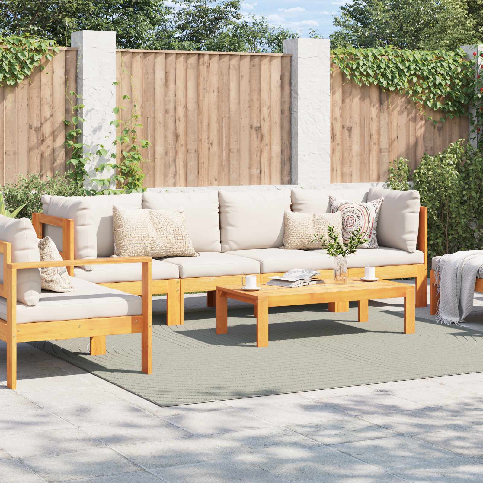 Bereichsteppiche PALMERAS Grün 240 x 240 cm Polyester