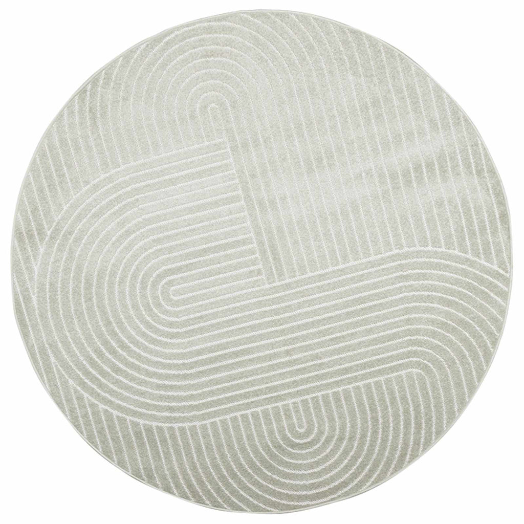 Bereichsteppiche Rund PALMERAS Grün Ø 120 CM Polyester