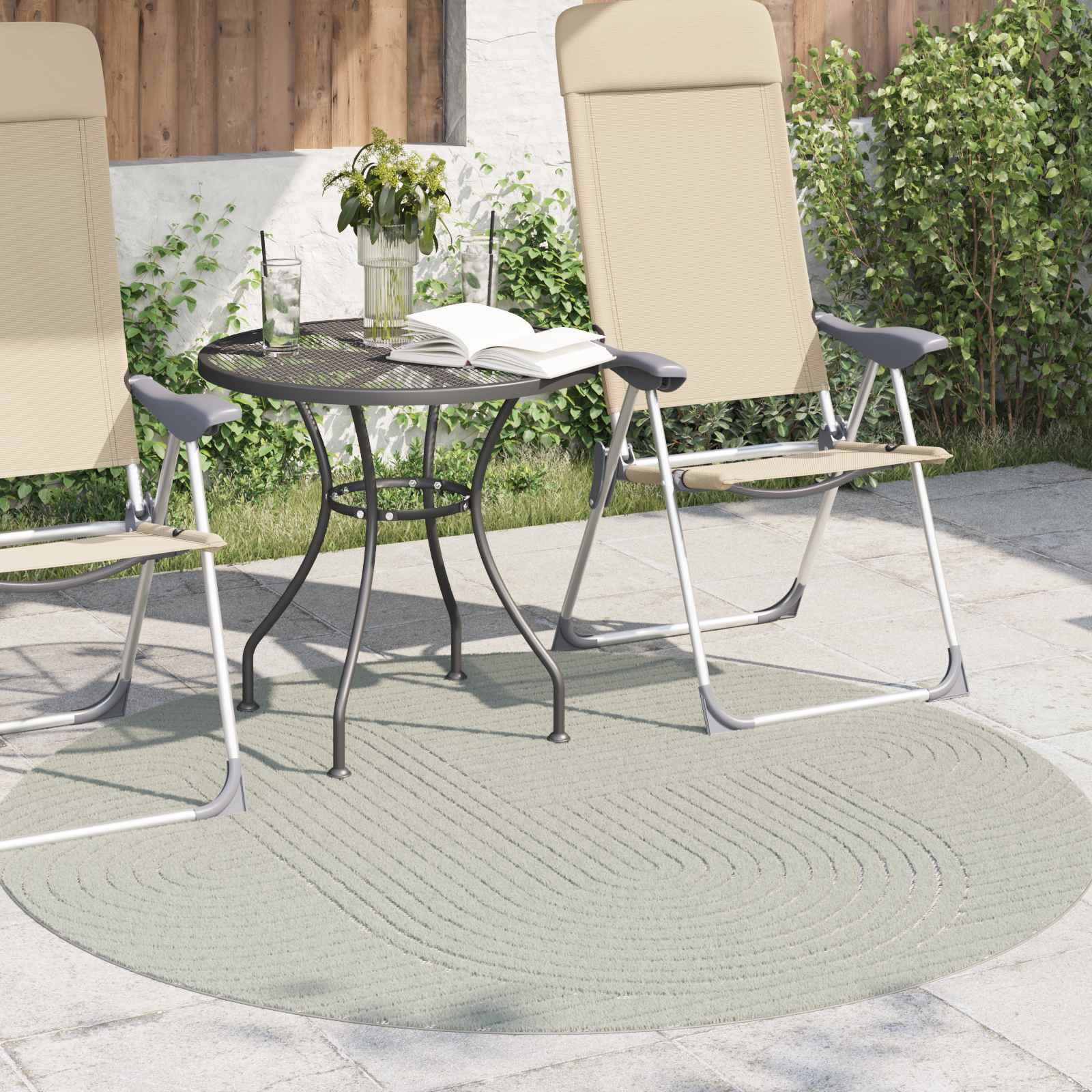 Bereichsteppiche Rund PALMERAS Grün Ø 160 CM Polyester