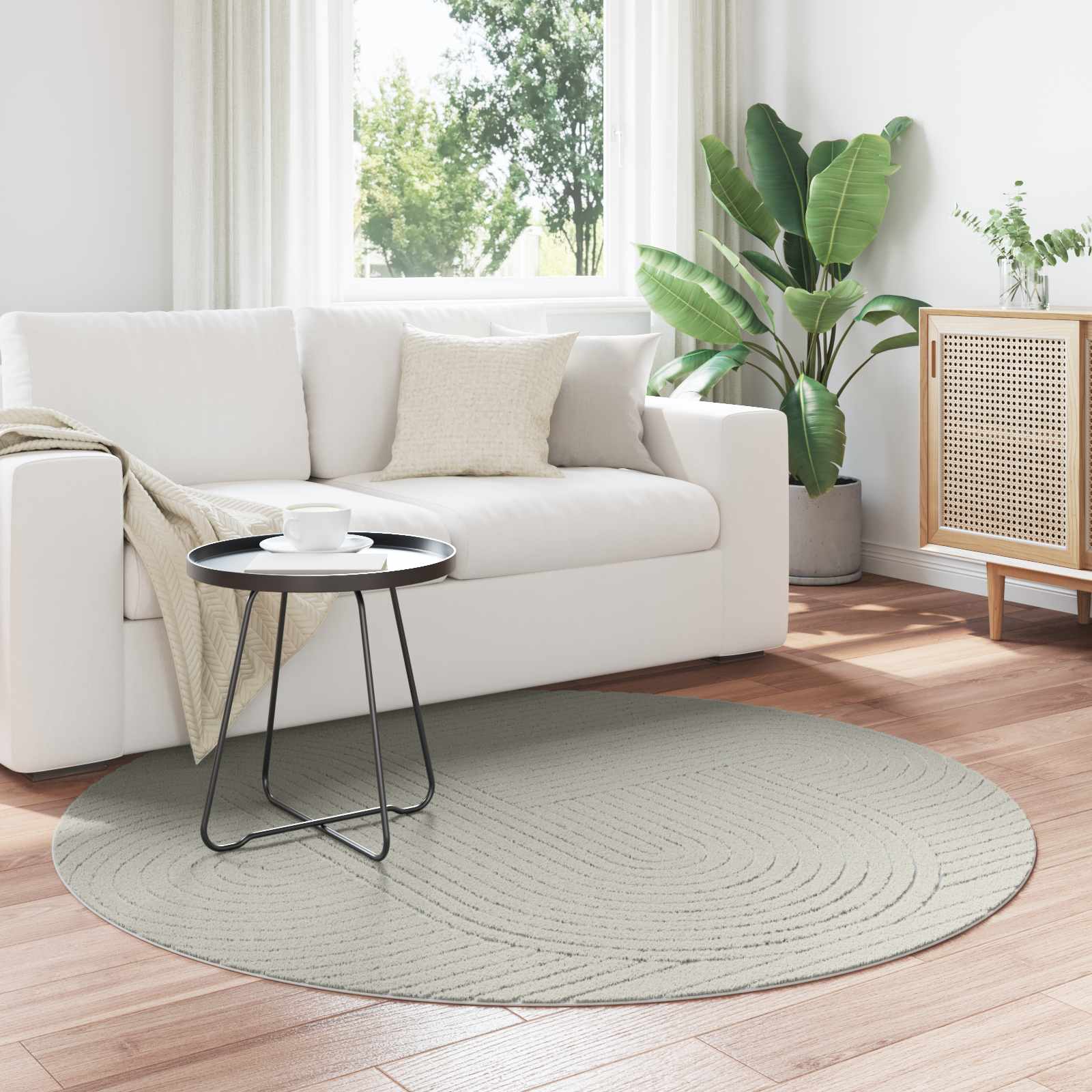 Bereichsteppiche Rund PALMERAS Grün Ø 200 CM Polyester