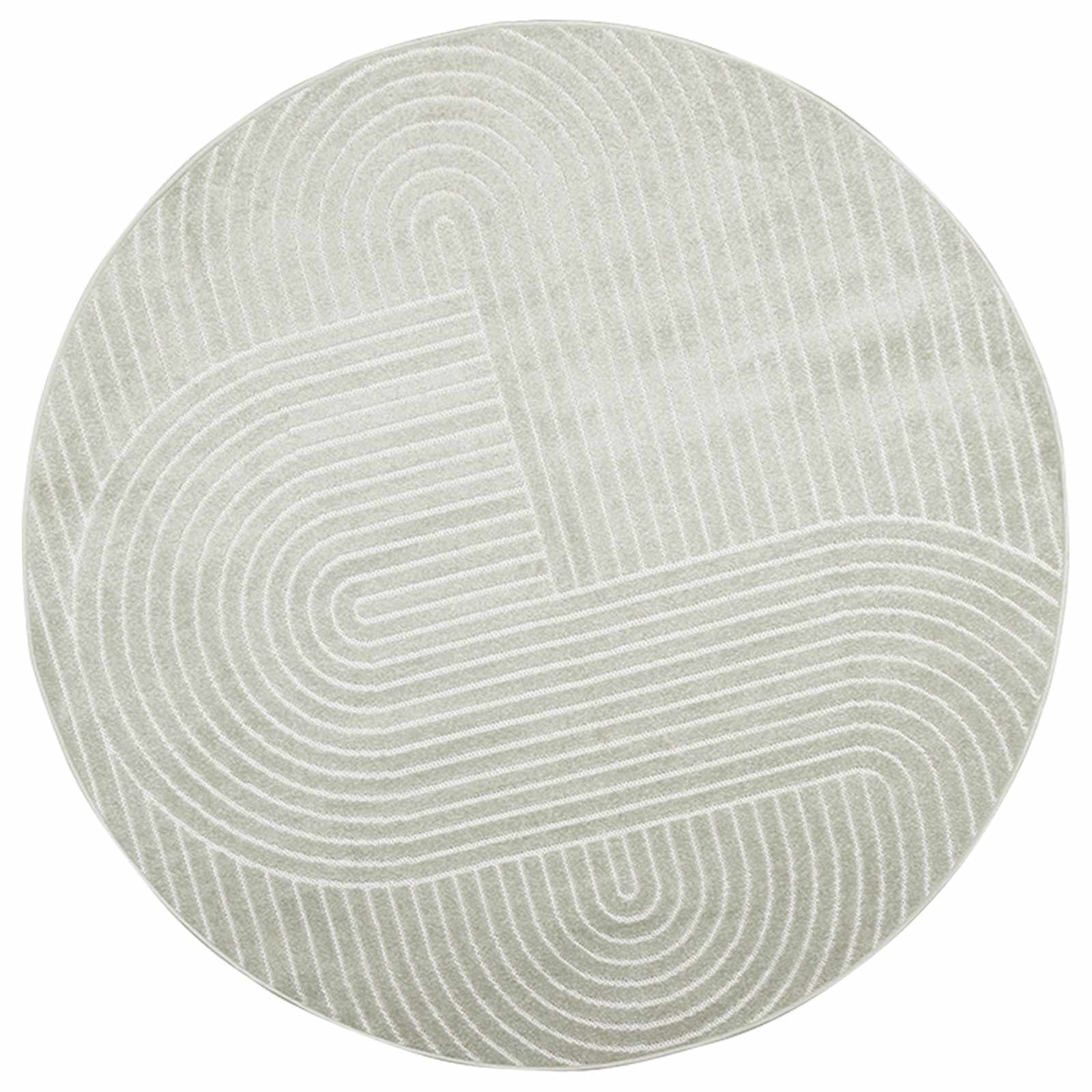Bereichsteppiche Rund PALMERAS Grün Ø 200 CM Polyester