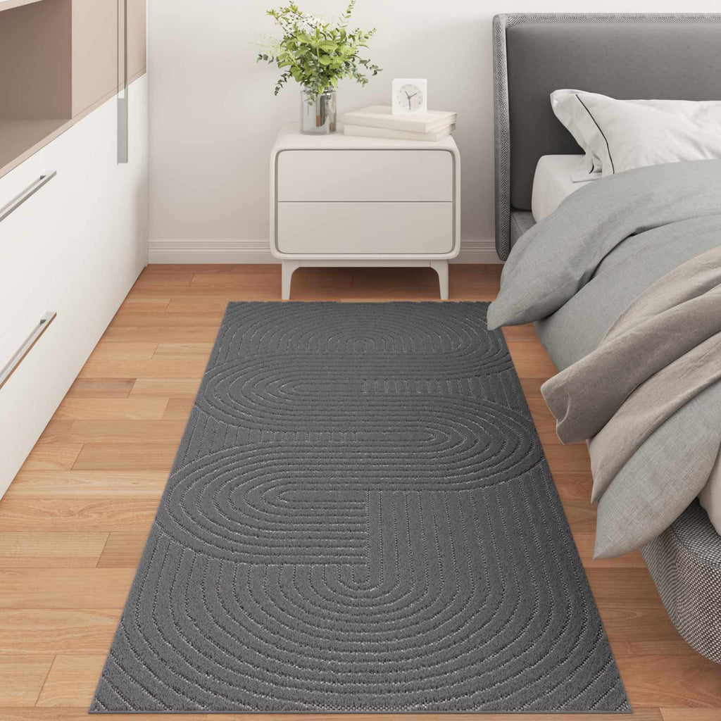 Bereichsteppiche PALMERAS Anthrazit 200 x 80 cm Polyester