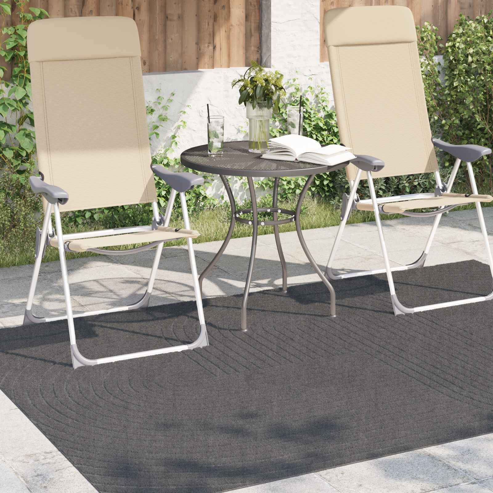 Bereichsteppiche PALMERAS Anthrazit 230 x 160 cm Polyester