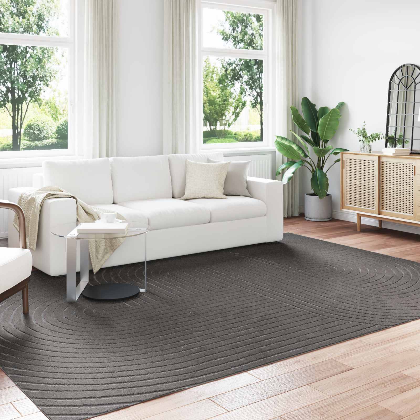 Bereichsteppiche PALMERAS Anthrazit 280 x 200 cm Polyester