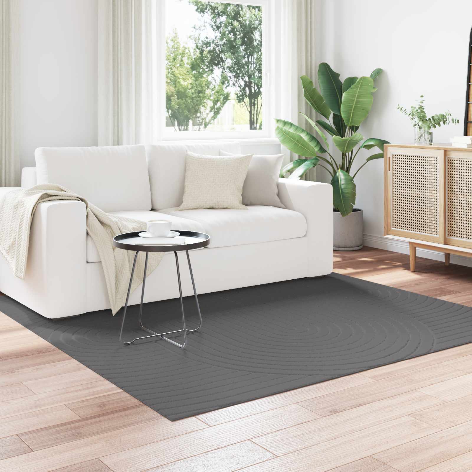 Bereichsteppiche PALMERAS Anthrazit 200 x 200 cm Polyester