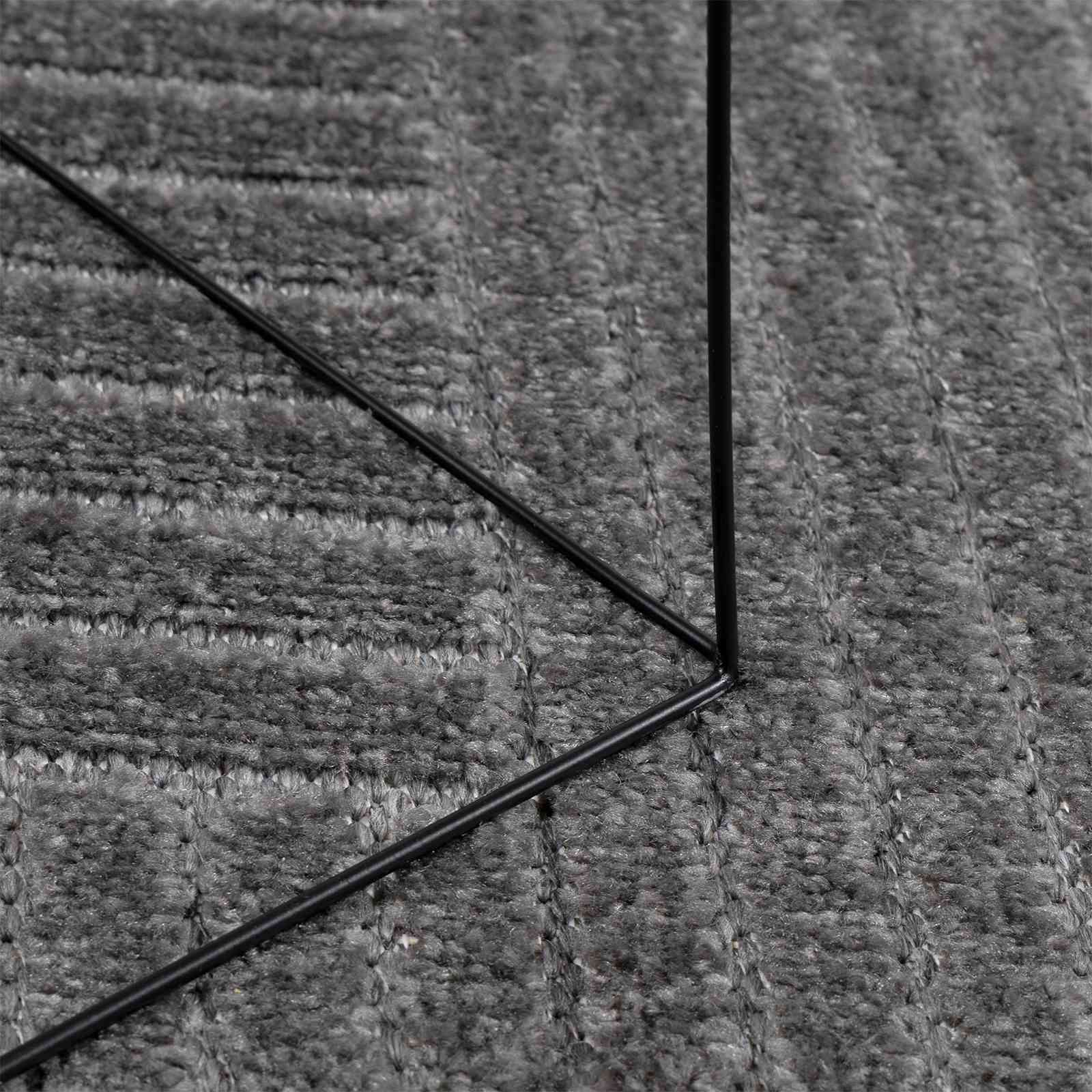 Bereichsteppiche Rund PALMERAS Anthrazit Ø 120 CM Polyester