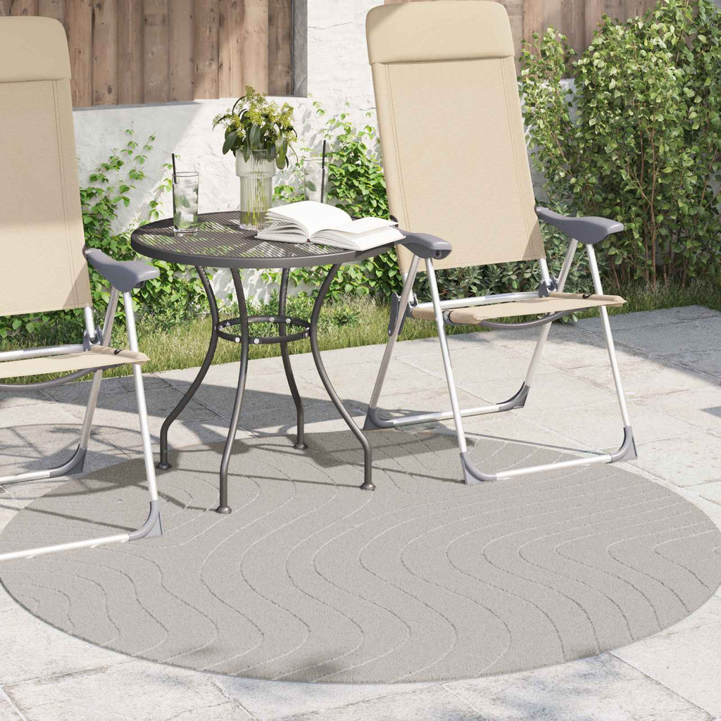 Bereichsteppiche Rund PALMERAS Creme Ø 200 CM Polyester