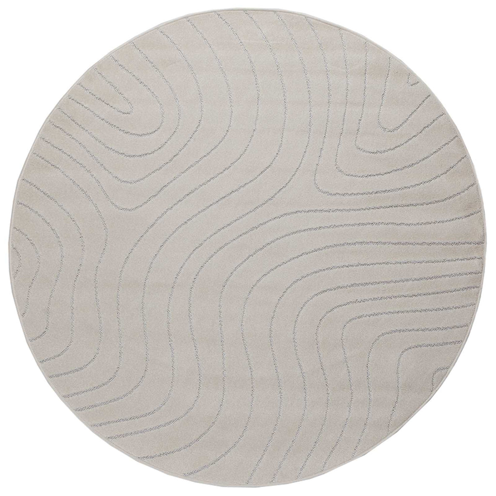 Bereichsteppiche Rund PALMERAS Creme Ø 200 CM Polyester