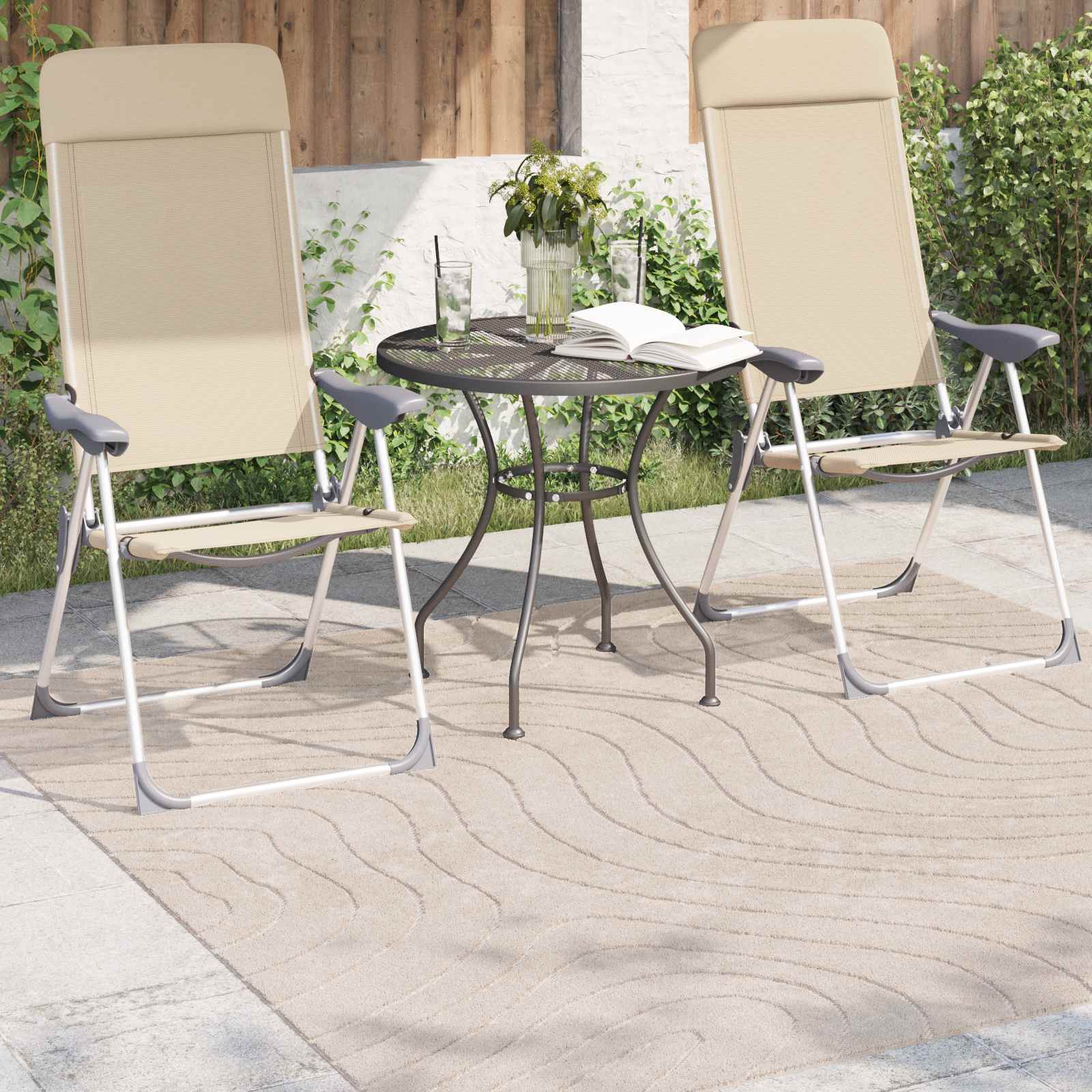 Bereichsteppiche PALMERAS Beige 120 x 120 cm Polyester