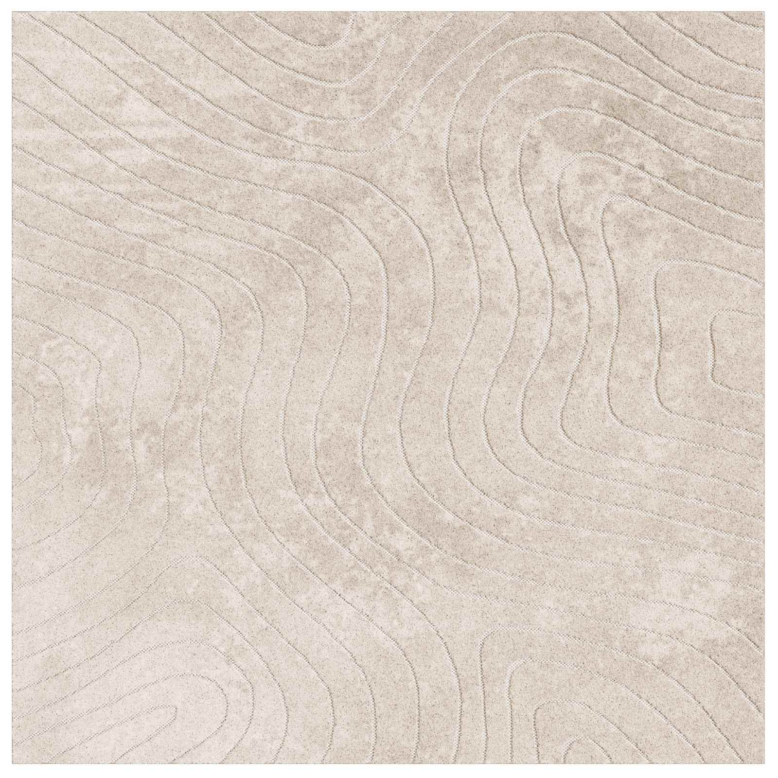 Bereichsteppiche PALMERAS Beige 120 x 120 cm Polyester
