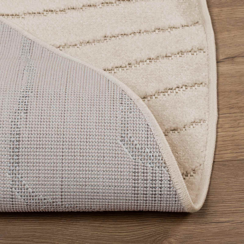 Bereichsteppiche Rund PALMERAS Beige Ø 120 CM Polyester