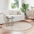 Bereichsteppiche Rund PALMERAS Beige Ø 120 CM Polyester