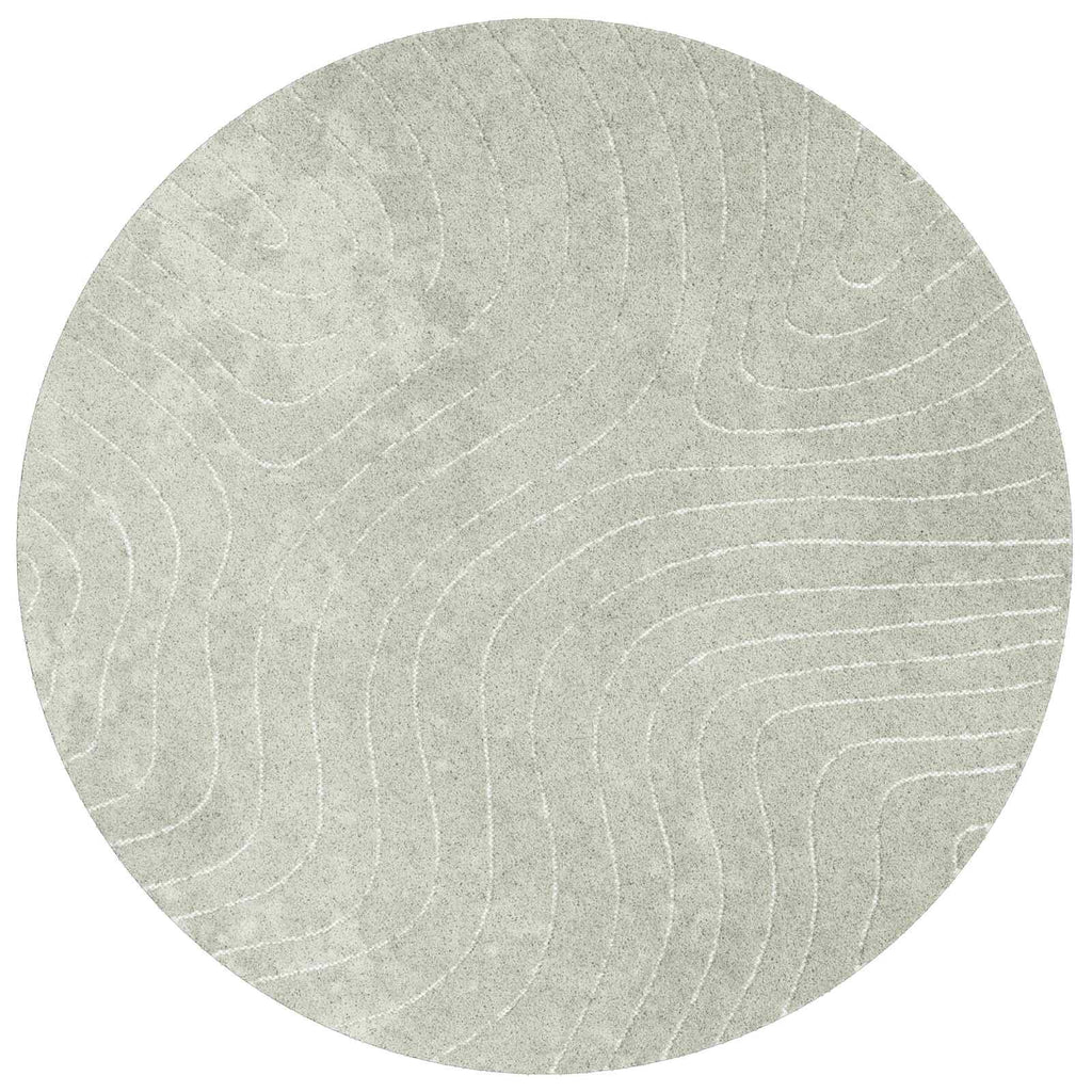Bereichsteppiche Rund PALMERAS Grün Ø 120 CM Polyester